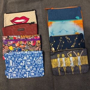 Colorful Zippered Pouches Set